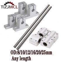 플렉스 샤프트 하수구 배관청소 6미리 8미리 하수구뚫기 막힘 10 개대 선형 광축 레일 샤프트 od81012616mm + scs81012616uu 선형 베어링 블록 + 베어링, 500mm, 8mm