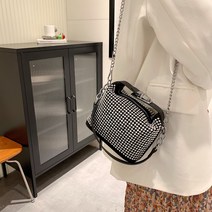 YAPOGI 여성 숄더백 패션 토트크로스 캔버스백 나일론백 체인크로스 멀티캐주얼백 핸드폰가방 스퀘어백 물통가방 쇼퍼백 만두백