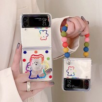 핸드폰 거치대 증정/삼성 갤럭시 Z플립3 지플립 Z플립 Flip3 제트플립 3세대 플립3 F711 캐릭터 그립톡 스트랩 하드 케이스