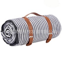 DFMEI 피크닉 매트 야외 접이식 캠핑 매트 텐트 매트, 블루 화이트 핀 스트라이프