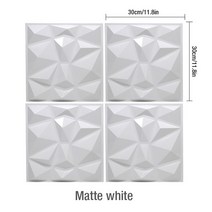 세라믹사이딩 메탈사이닝 아트월 집리노베이션 장식 3D 벽 패널 비 자체 접착 3d 스티커 돌 벽돌 타일 거, 25 Matte white-4 Piece