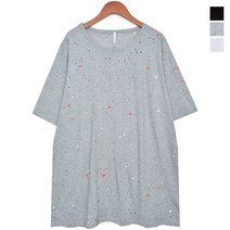 (클리어런스)핸드페인팅 펀칭 롱박스티