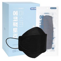 에코팩토리 블랙 3D 일회용 입체형 마스크 국산 MB필터 개별포장, 3.블랙100매