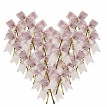 Micomon 8.9cm(3-1/2인치) 라이트 그린 메탈릭 트위스트 타이 리본 물고기 꼬리가 있는 선물 포장용 (라이트 그린 50개/팩), Pink