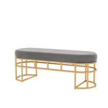 북유럽 신발스툴 럭셔리 벨벳 의자 현관벤치 골드메탈, 120×35×45 cmㅣ걸 핑크