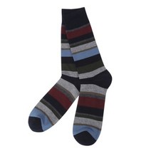 탑텐 23년 남자 멀티 스트라이프 패턴 레귤러 양말 NV