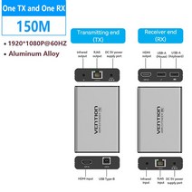 Vention-HDMI 익스텐더 RJ45 네트워크 KVM IP Cat5 Cat6 케이블 1080P HDMI 확장 최대 500ft/150M 패치 코드, One TX and One RX