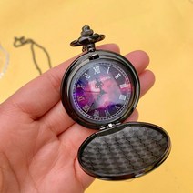 우주 회중시계 목걸이 시계 주머니시계 팬던트 빈티지시계 은하수핑크블랙