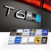 볼보 스티커 트렁크 엠블럼 꾸미기 데코 장식 튜닝 악세사리 차량용품 스웨덴 R디자인, 3.R디자인, 1개