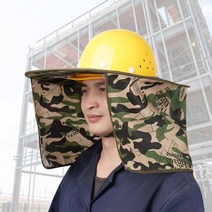 안전모 그늘막 차광막 햇빛차단 쿨링 땀받이 뒷목 차양, 그린