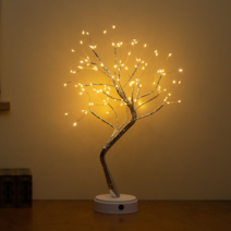 이코노미쿠스 LED 무선 감성 나무 침대 간접 조명 전등 수면등 무드등 크리스마스, 나무 (전구색)