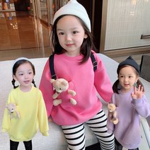 알럽베이비 테디베어 유아동 긴팔티 유아 등하원룩 남아 맨투맨