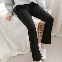여자 핀턱 면 밴딩 부츠컷 트레이닝 팬츠 여자편한바지 여성긴팬츠 40대