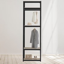 시스템행거 옷행거 조립식 5단 (2봉) 900 x 500 x 2100, 화이트