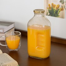 델몬트 쥬스병 빈티지 유리병 훼미리쥬스 레트로 물병 주방용기 그릇/옛날물병, 물병 1500ml