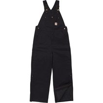 Carhartt 남아용 멜빵바지 캐비어 블랙 10, Caviar Black