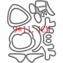 페이퍼 커팅 아트 2022 aliliarts 금속 절단 다이 펭귄 엘비스 diy scrapbooking 사진 앨범 장식 엠보싱 papercard 공예 다이 JX, 밝은 회색, s