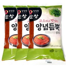 청정원 순창쌈장 3개세트 용기 비닐 고기전용 쌈장, 순창 양념듬뿍쌈장(비닐포장)500g 3개
