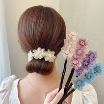 리츠제이 플라워 당고 헤어 밴드 악세사리 머리끈 5종 세트, 5개 세트