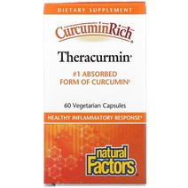 Natural Factors 커큐민리치 테라큐민 60정 비건 식물성 캡슐 영양제 건강 보조제 Theracurmin제품