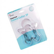 진저맨 쿠키커터 3P 몰드 스텐 홈베이킹 모양틀, 단품