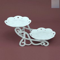 SOCEAN 테이블 플레이팅 다과 트레이 스탠드 계단 접시 2단 파티 트레이 간식 테이블 핑거 푸드 접시 디저트 쟁반 케익 스탠드 접시 과일 플레이팅 플라스틱 판 웰컴 디쉬 그릇 케이터링 용기
