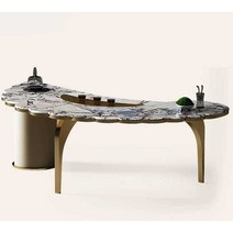 원목테이블 대리석 티테이블 럭셔리 서재, 티테이블 1.8M