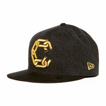 가방팝 크룩스앤캐슬 Fitted Cap BLK DENIM