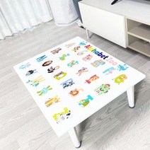 로아공방 알파벳 접이식 액자 테이블, L, 사각 4단계 길이조절 화이트