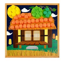 유아동 미술 아트콘 붙이기 초가집 만들기 활동 손작업 상상력 교구 인성 실습 집중력 취미