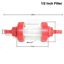 농자재마트 농업용여과기 투명 보이는 물 필터 정원 관개 농업 살충제 스프레이 도구 수족관 프리 필터, 연약한 관을 위한 한 벌, 15mm, 1개