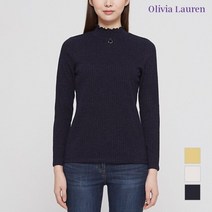 올리비아로렌 아울렛 이월 봄 골지 져지 링 디테일 티셔츠 VOBALWSC441