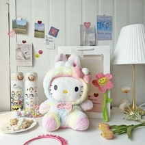 산리오 레인보우 인형 스마일꽃 꽃다발 기념일 생일 선물 세트, 레인보우 헬로키티