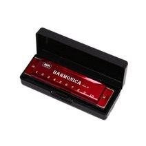 오캄라곰 10홀 하모니카10 홀 하모니카 입 오르간 퍼즐 악기 초보자 교육 선물 구리 코어 수지 팔쿠션, 03 RD