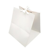 튼튼한 화이트 무지 쇼핑백 종이가방 25x25x28cm