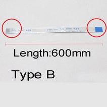 1PCS 600/800/1000/1200mm 플랫 플렉시블 케이블 FFC FPC LCD 와이어 1.0mm 피치 A B AWM 20624 80C 60V VW, 02 600mm B_08 18P