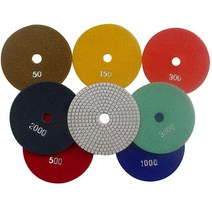 Konfor 프로페셔널 그레이드 다이아몬드 폴리싱 패드 12.7cm 습식 7피스 세트 화강암 스톤 콘크리트 대리석