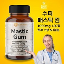 미국빠른직구 수퍼누트라 매스틱검 1000mg 120정 60일분, 1개, 1개