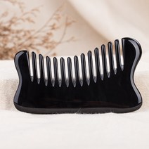 물소뿔 로즈쿼츠 밀랍수지 나무 괄사 마사지 지압봉 옥 괄사 도구, 11)물소뿔 빗 괄사 3호, 1개