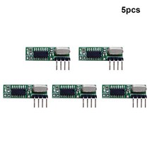 QIACHIP RF 송신기 및 수신기 Superheterodyne ASK 433 Mhz 모듈 Arduino Uno 무선 DIY 키트용 안테나 포함, 5.5pcs, 05 5pcs
