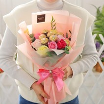 벨르 페레로로쉐 꽃다발 핑크 초콜릿 수능 백일 선물, 단품