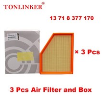 TONLINKER 에어 필터에 Bmw 7 시리즈 G11 G12 725Ld 740Le 730i 740Li 740d 750Ld 750d 2015 2016 2017 2018 2019 2, [02] 3 Pcs Filter B