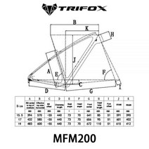 TRIFOX-29er 풀 카본 파이버 MTB 하드 테일 프레임 MFM200 15.5/17/19 인치 오일/기계식 디스크 브레이크 최대 34T, 17, Old red