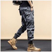 LTB남자 춘추 와이드 슬랙스 카고바지 일자 스트링 조거팬츠 순면 캐주얼 바지23*9F13L