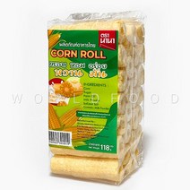 월드푸드 태국 옥수수 과자 콘롤 CORN ROLL 뻥튀기, 1개, 118g