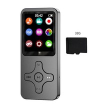 MP3 플레이어 블루투스 멀티미디어 휴대용 음악 학생 지원 OTG 전자 책 레코더 HiFi 16G, 04 Black_03 32GB