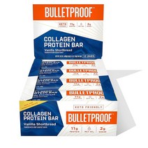 Bulletproof Bars Collagen Protein Vanilla Shortbread 블릿프루프 콜라겐 프로틴바 바닐라 숏브레드 40g 12팩