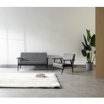 숨결 [숨결]엘리온 체크 디자인 카페 2인 소파(패브릭 가죽), 2인체크-카키:우드프레임