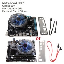 컴퓨터 부품 1 세트 HM55 메인보드 I3 I5 LG 호환a 1156 4G 메모리 쿨러 팬 Atx 데스크탑 메인 보드 게임 어셈블리 키트