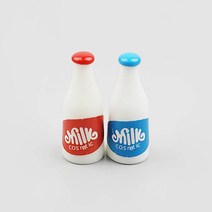 4개 세트 미니어처 우유 모형 밀크 2.4cm 2색 공예 소재 재료 꾸미기 데코 디오라마 미니어쳐